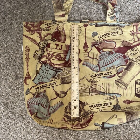 Trader Joe’s Reusable Canvas Tote Kitchen Grocery Boston Motifs - Picture 7 of 11